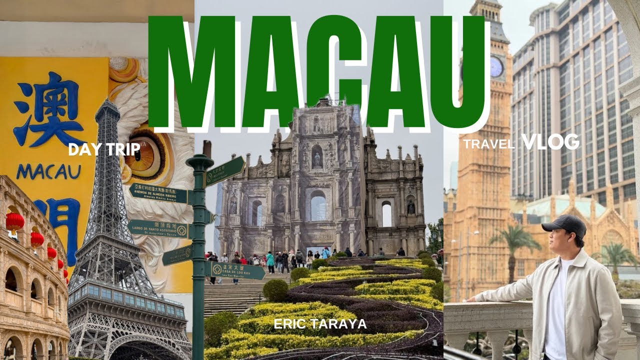 DAY TRIP EXPLORING MACAU’S FAMOUS LANDMARKS🇲🇴 | EricTarayaVlogs