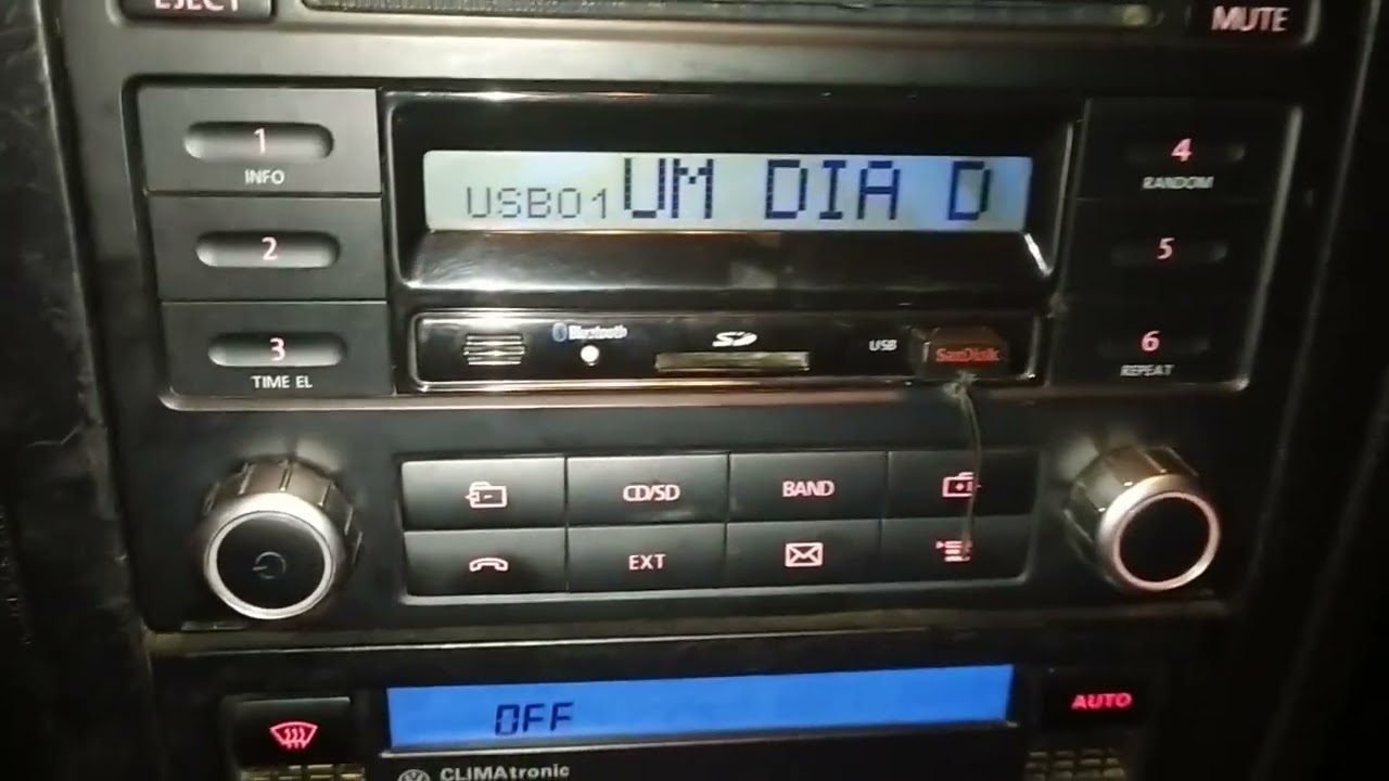 Como ligar lâmpadas do som ( INF2-MID ) original do Golf, Polo, Bora, etc