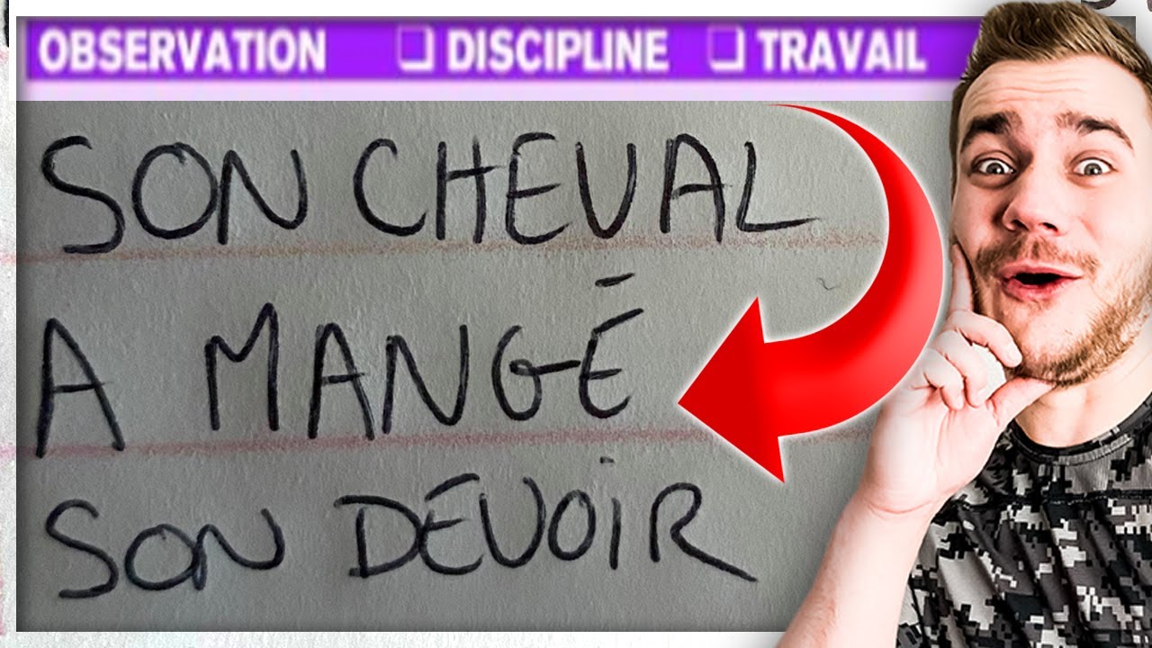 LES PIRES EXCUSES POUR NE PAS FAIRE SES DEVOIRS..