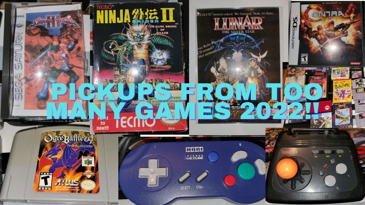 Retro Video Game Pickups From Too Many Games 2022!!!