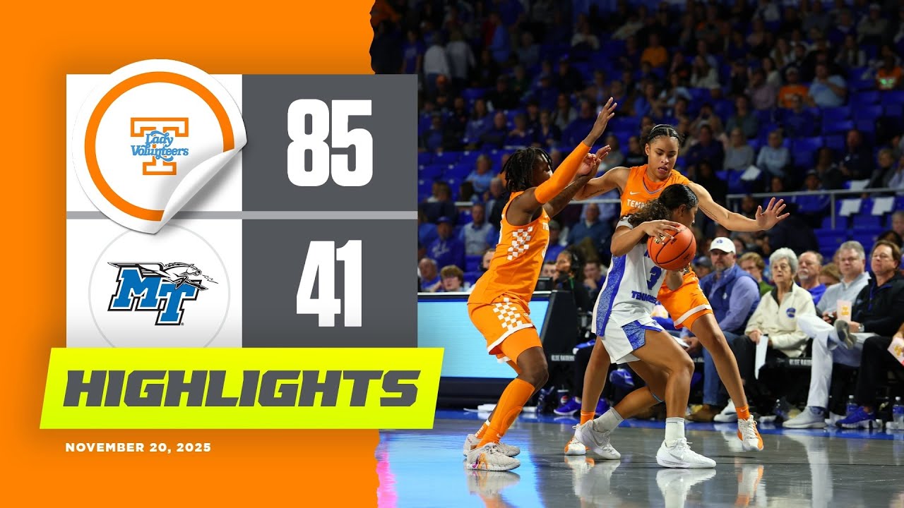 WBB | Highlights: Lady Vols 85, MTSU 41 (11.20.25)
