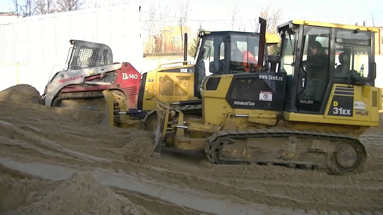 Komatsu D31EX-21, Cat D5K XL and Takeuchi TL140 part 1