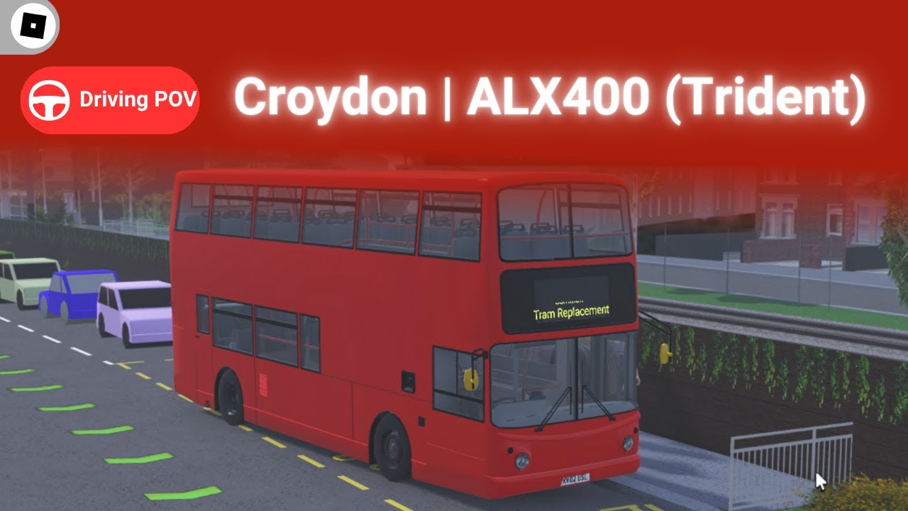 Driving POV: Croydon | KV02 USL on Tram Replacement Service, ALX400 (Trident)