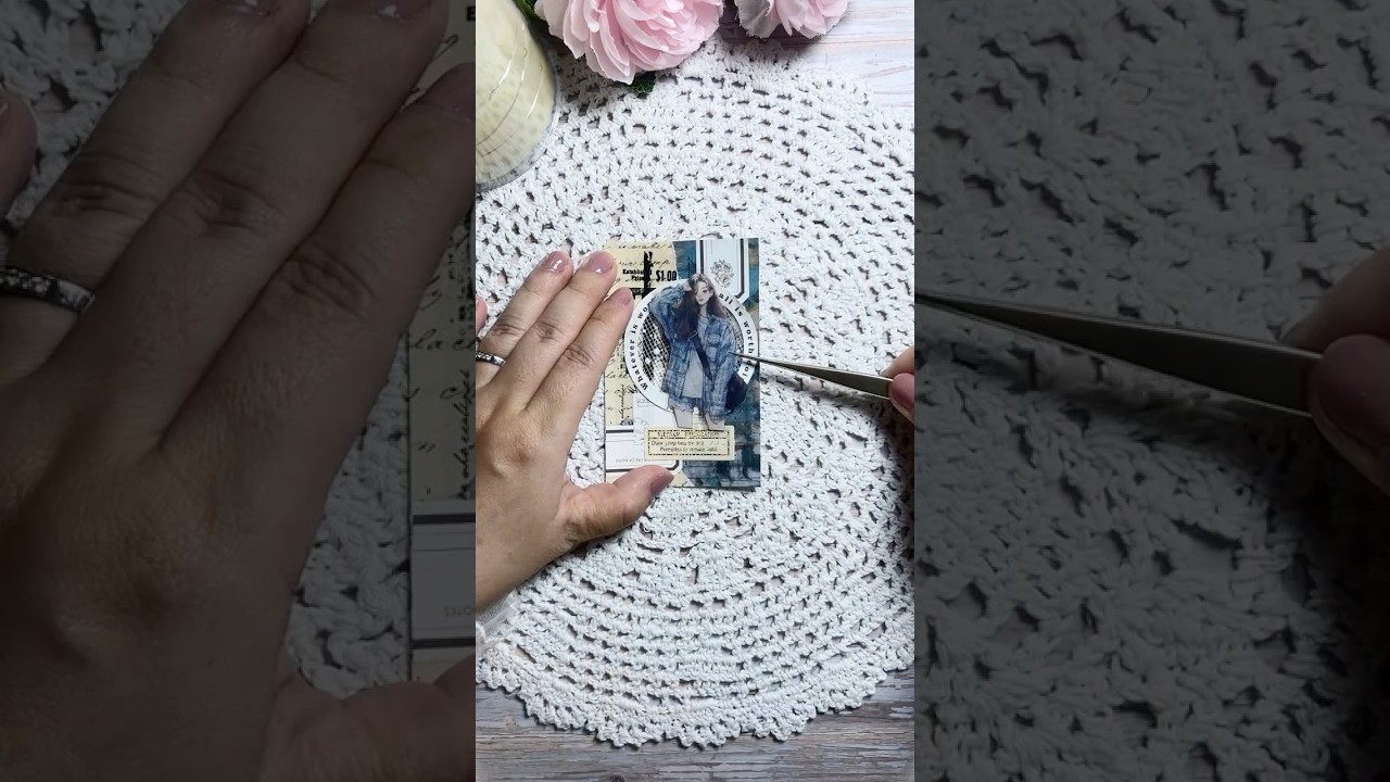 ASMR Journal | Vintage Girl Collage with Travel & Future Vibes ✈️📖 | #scrapbooking #travel #young