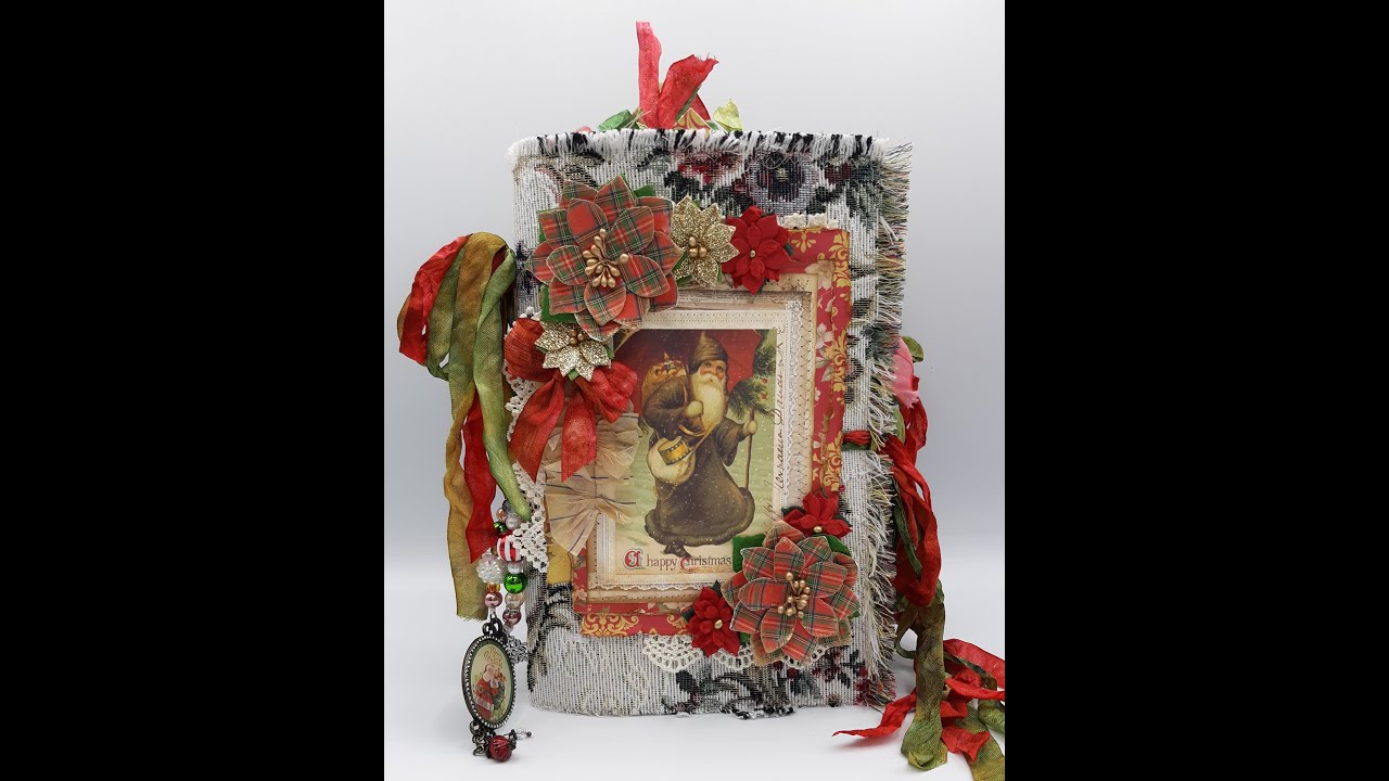 *SOLD!* "VICTORIAN CHRISTMAS" JUNK JOURNAL FLIP THROUGH.  PAPERS BY ARTYMAZE, ETC.