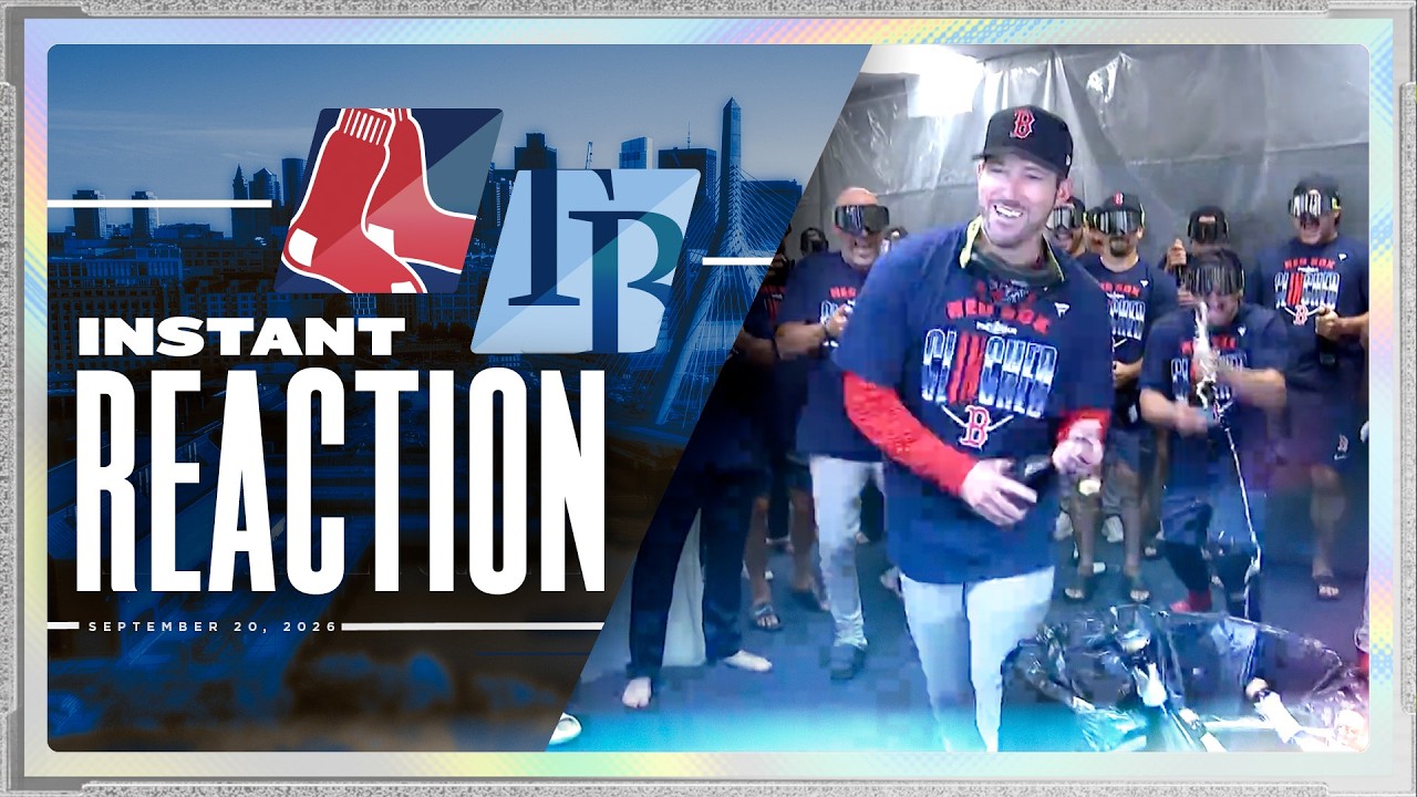 INSTANT REACTION: Red Sox Clubhouse Celebrates Playoff Clinch