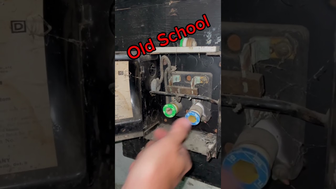 Old House Fuse Box #electrician #sparky #oldtech #oldhouse #remodel