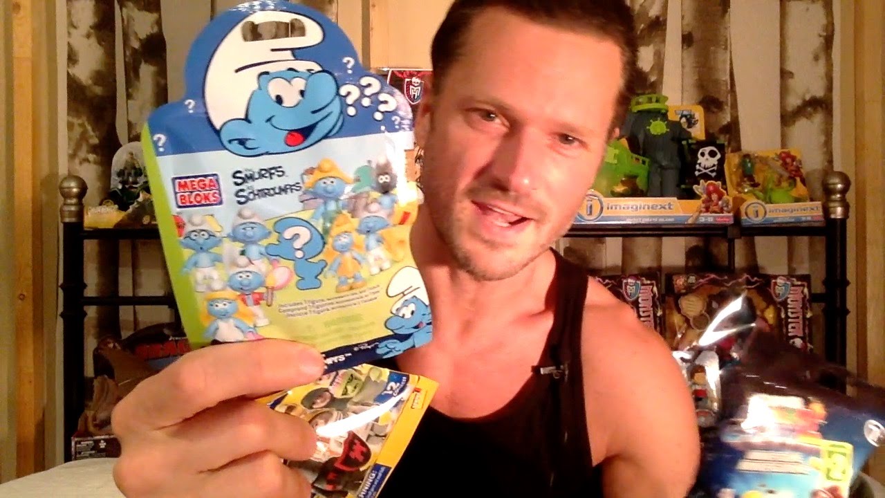 BLIND BAG 01 SMURFS MEGA BLOKS, SUPER MARIO, CHARACTER BUILDING, TICKETY TOC