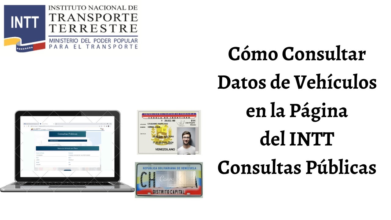 Cómo Consultar Datos de Vehículos en el INTT. Consultas Públicas. 2022. CARALBERZ