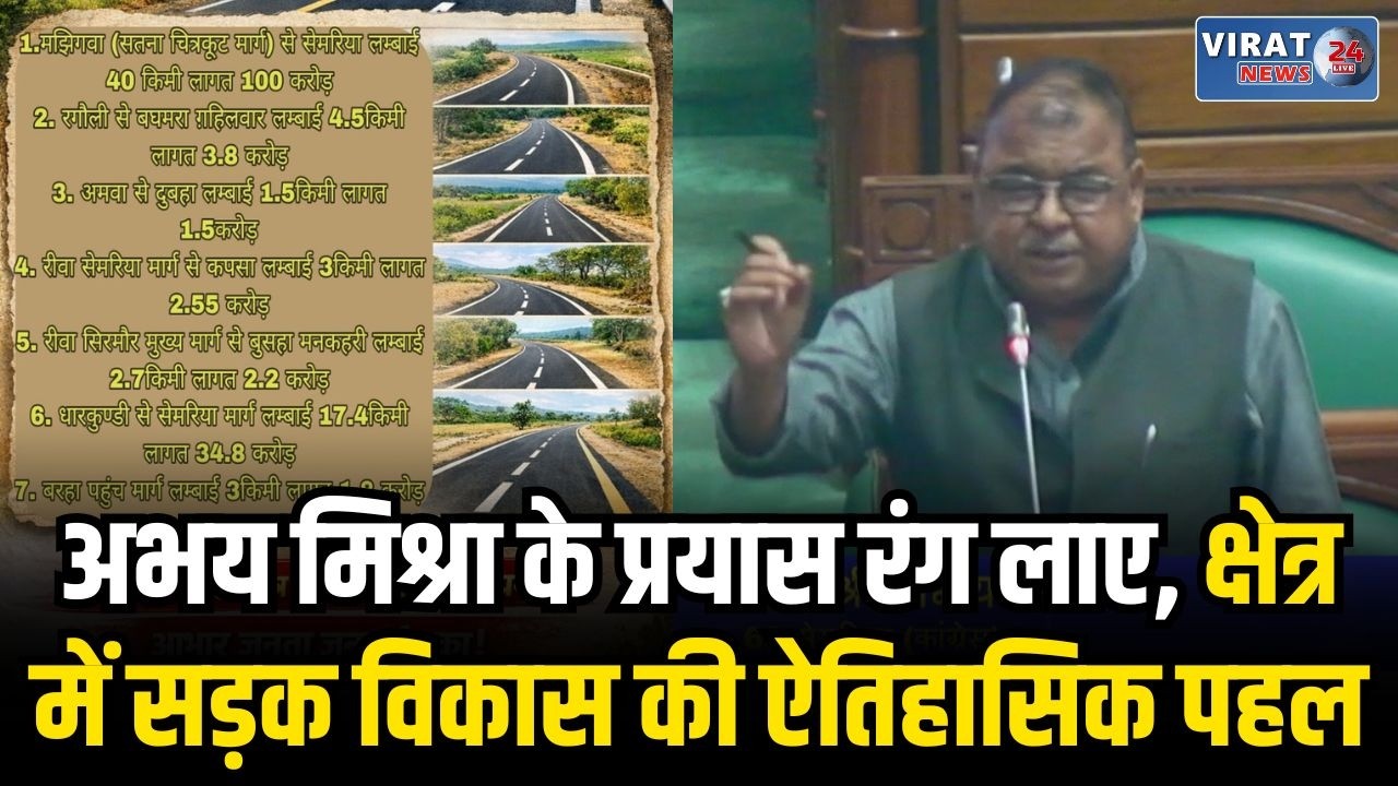रीवा: सेमरिया विधानसभा क्षेत्र को सड़कों की बड़ी सौगात, बजट में करोड़ों की परियोजनाएं स्वीकृत