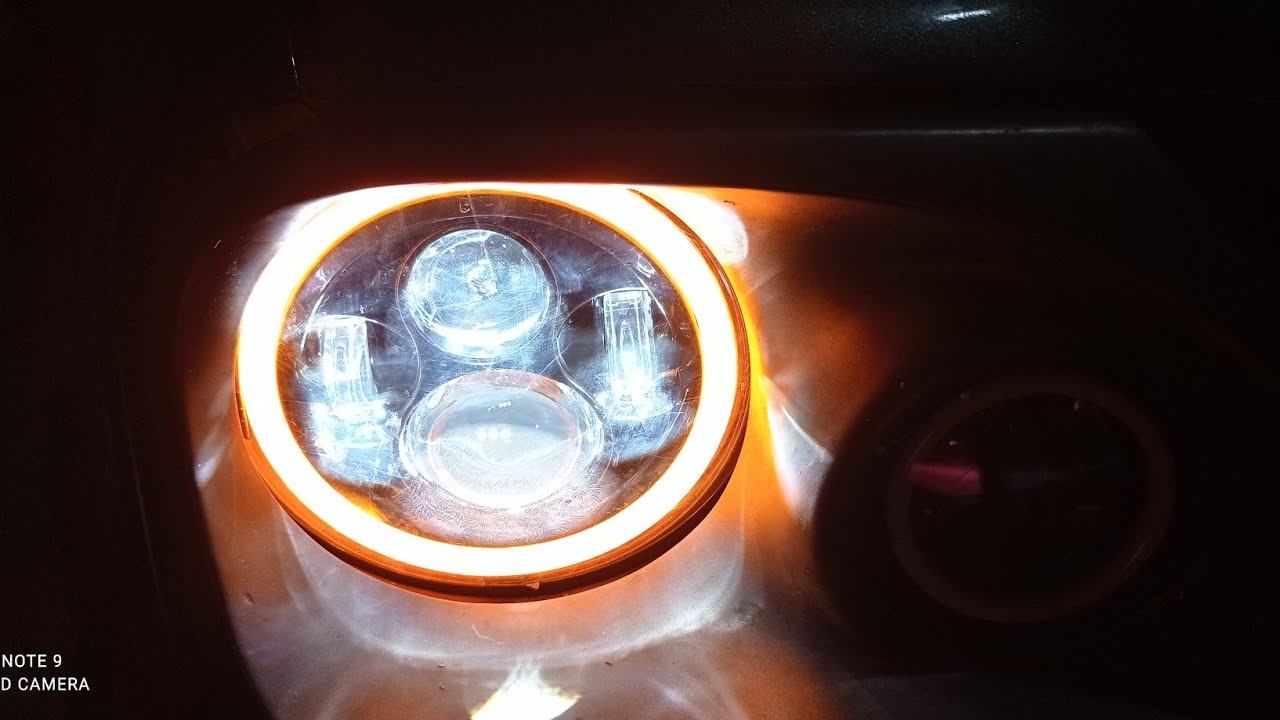 como colocar adaptar farol de led 7 polegadas na L200 outdoor
