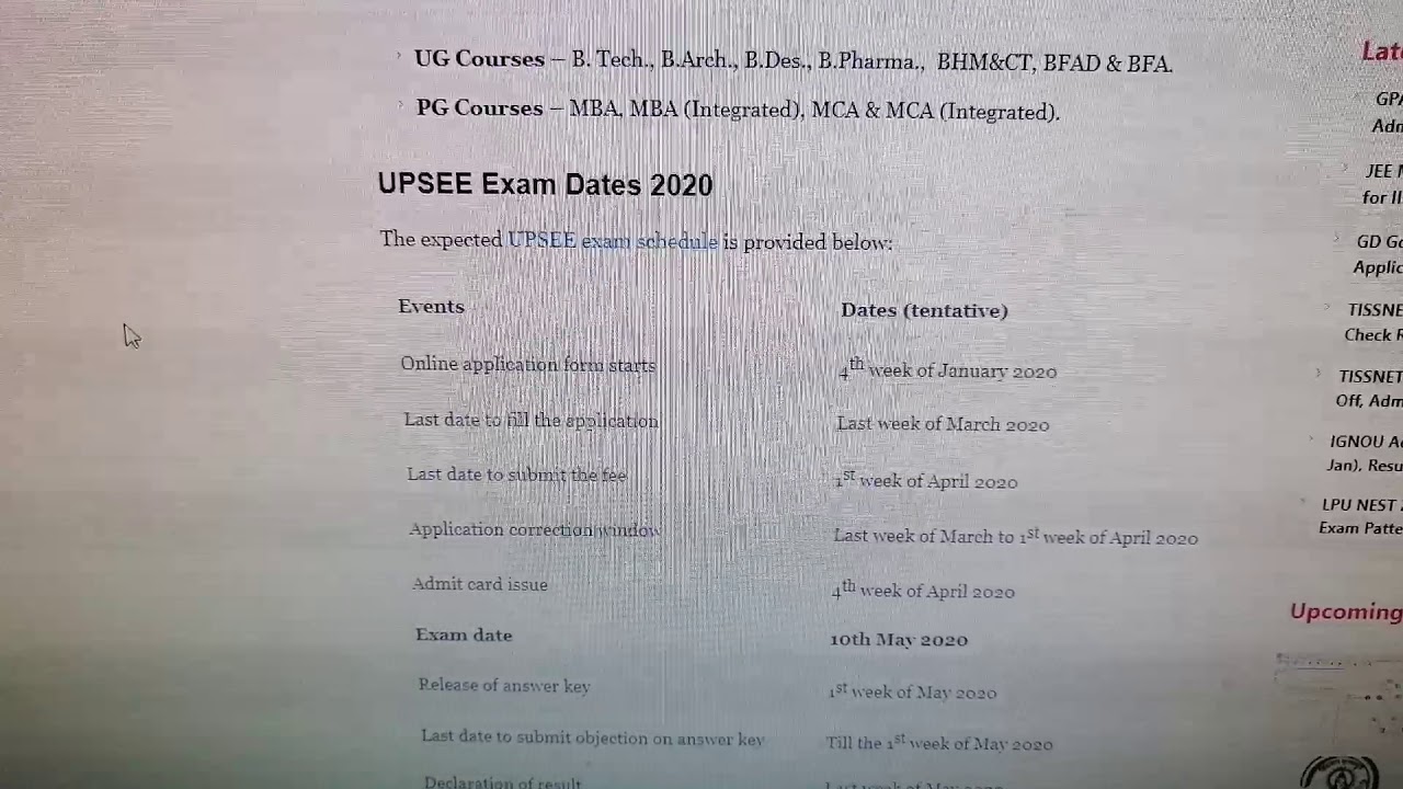 UPSEE 2020  REGISTRATION ALL YOU NEED TO KNOW IN HINDI.