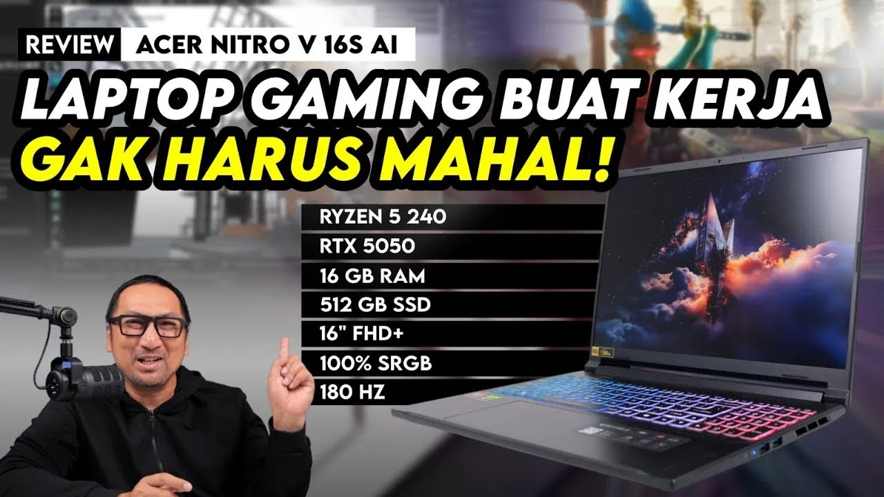 Gaming Kenceng, Nyari Duit Kenceng, Harga Lebih Terjangkau! Review Acer Nitro V 16S AI