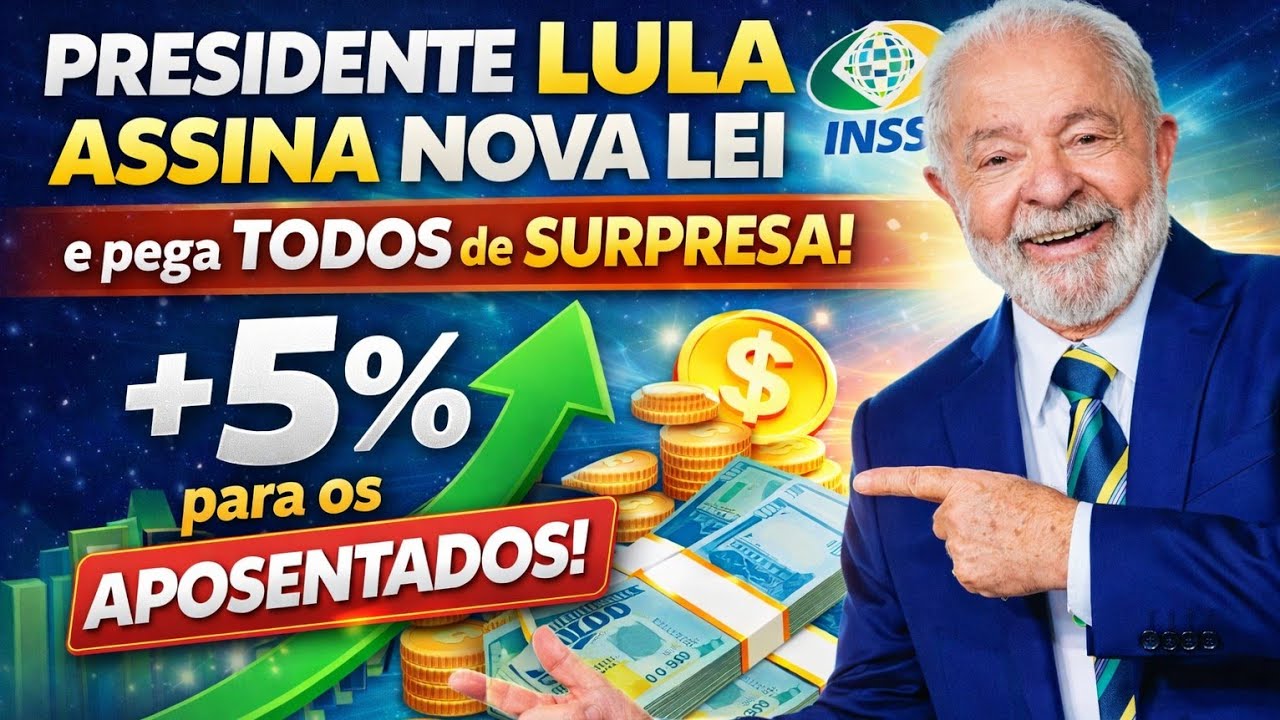 OLHA SÓ! PRESIDENTE LULA ASSINA NOVA LEI e pega TODOS de SURPRESA_ REAJUSTE MAIS 5% APOSENTADOS!