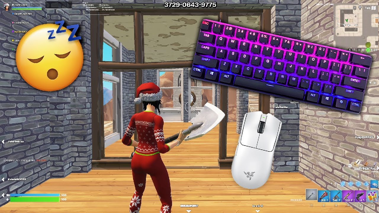 SteelSeries Apex Pro Mini Fortnite Gameplay & Keyboard Sounds 240 FPS 4K Smooth