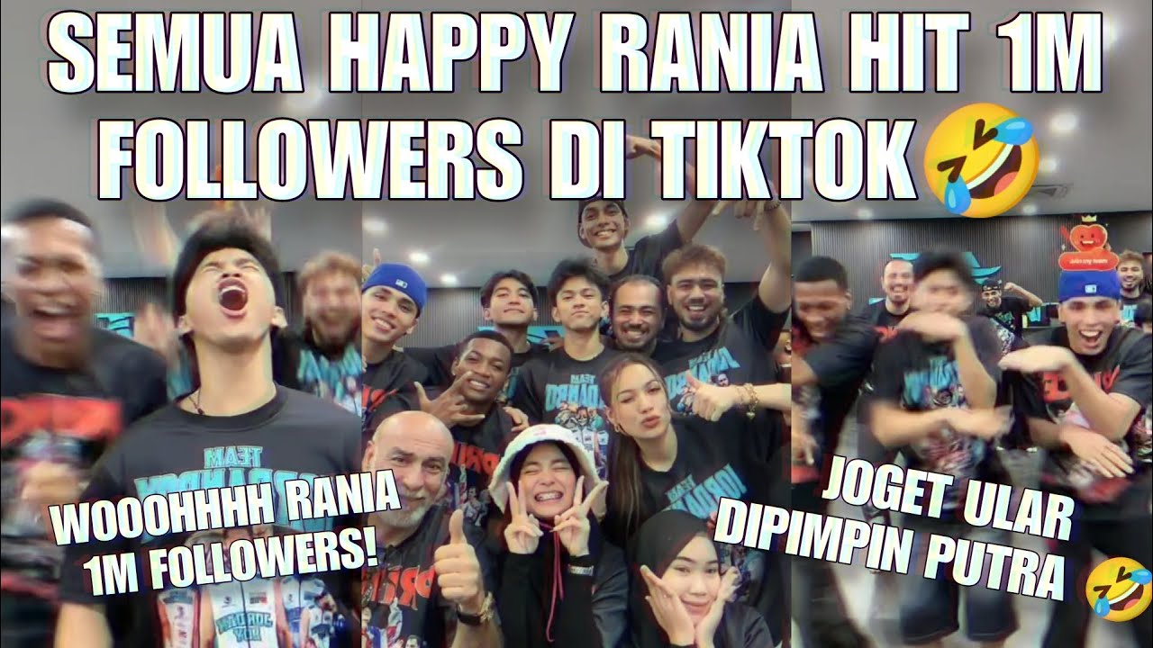 PUTRI RANIA HAPPY 1M FOLLOWERS!! SEMUA KENA JOGET ULAR🤣