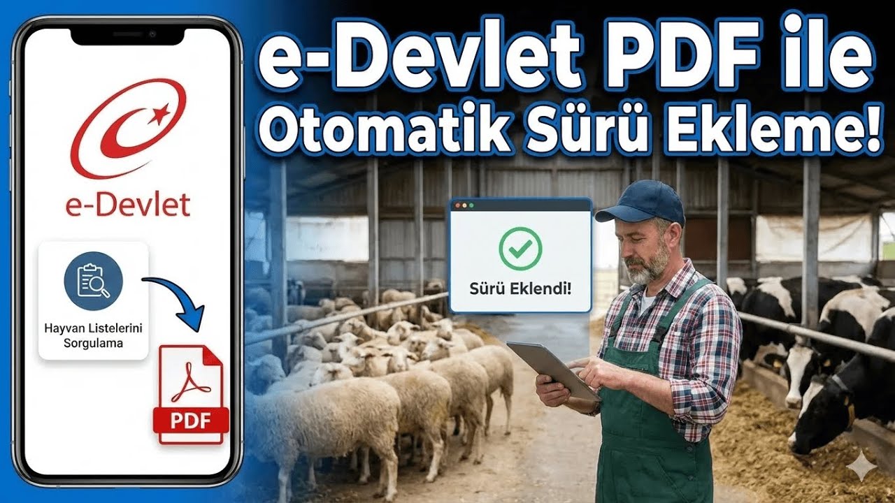 E-Devlet Üzerinden Toplu Hayvan Nasıl Eklenir? Mesle - Sürü Yönetim Uygulaması