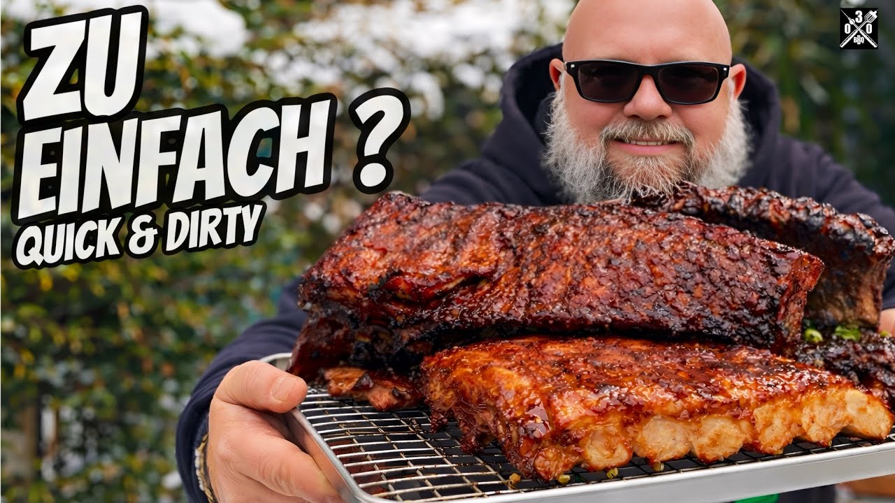 2 STUNDEN Rippchen Quick and Dirty TERIYAKI Style vom Smoker GEHT DAS - 030 BBQ
