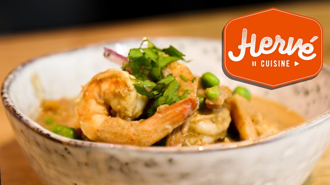 Recette Curry de Crevettes rapide au lait de coco avec Sanjee