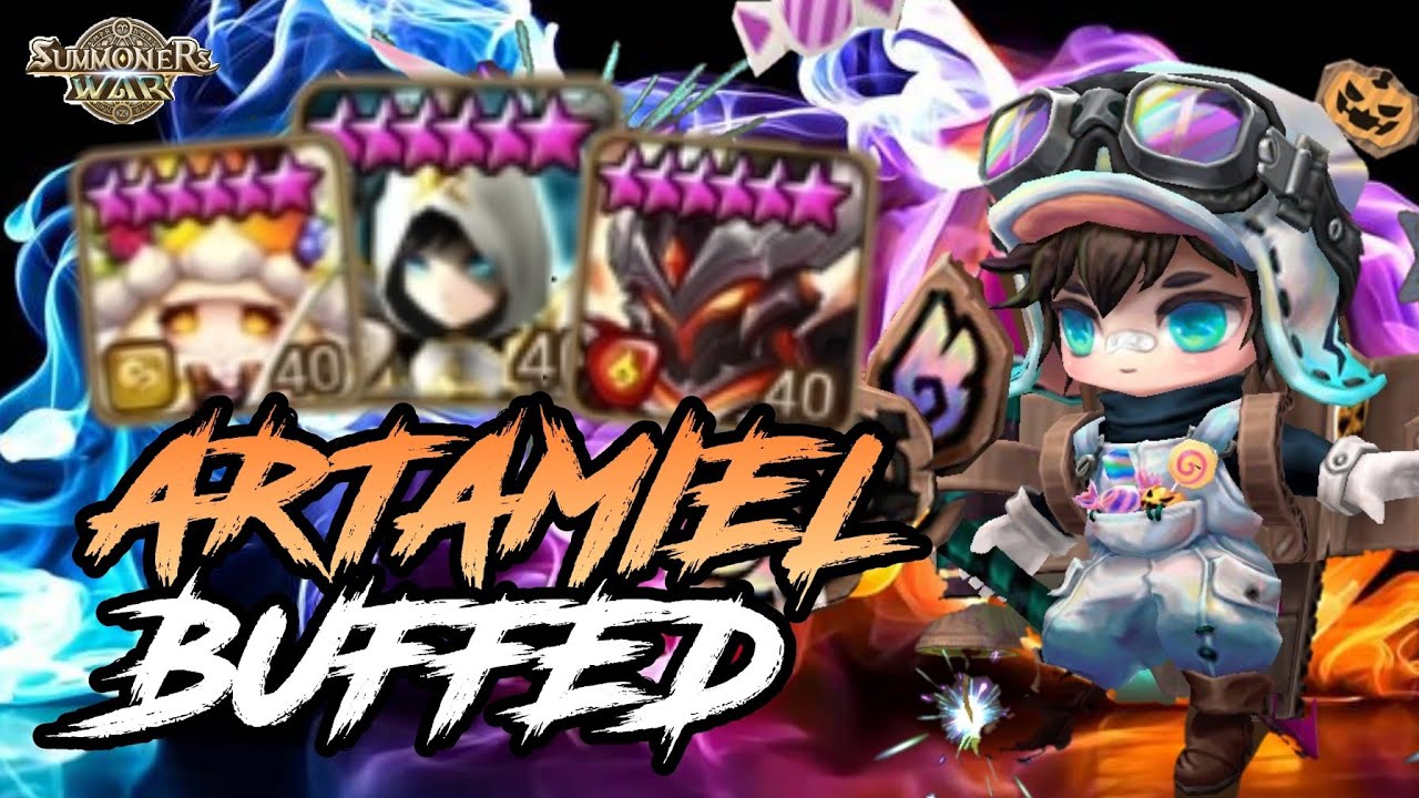 ARTAMIEL BUFFED!!!! HE IS SO GOOD RIGHT NOW IN WORLD ARENA [Summoners War : Sky Arena]