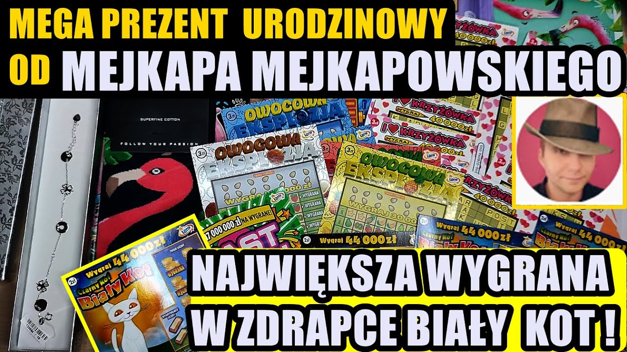 ZDRAPKI LOTTO/ MEGA PREZENT URODZINOWY OD MEJKAPA MEJKAPOWSKIEGO 😍 SUPER WYGRANA W ZDRAPCE ZA 2 ZŁ !