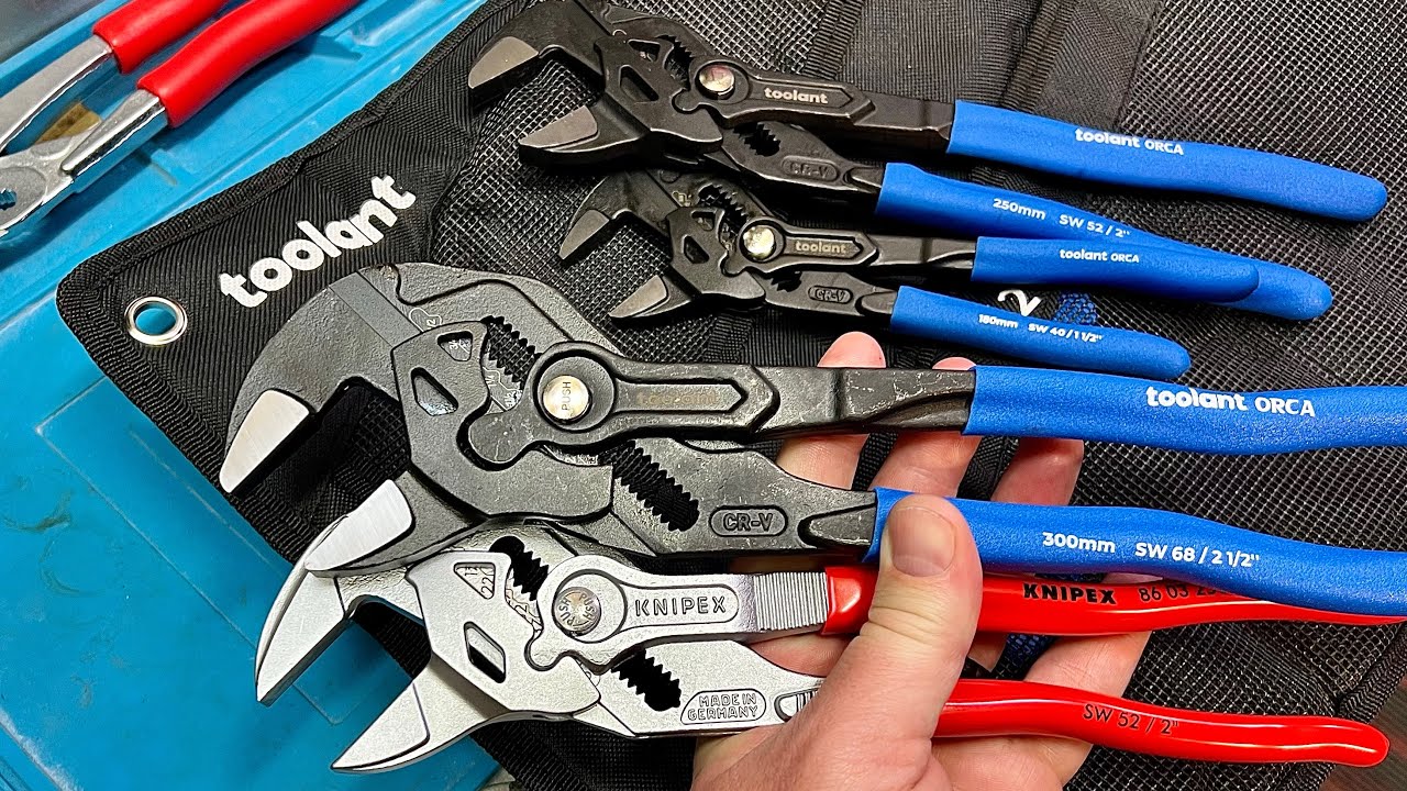TOOLANT vs KNIPEX - 7/10/12-INCH Adjustable Plier Wrench Set - CR-V Construction With Pouch