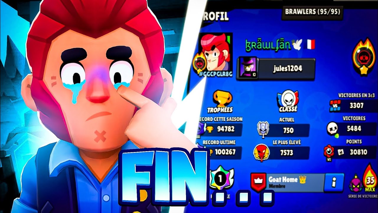 J'ai PERDU Mon COMPTE Brawl Stars À 100 000 TROPHÉES 🏆 / Je RECOMMENCE TOUT Depuis Le DÉBUT 🫡 #bs 