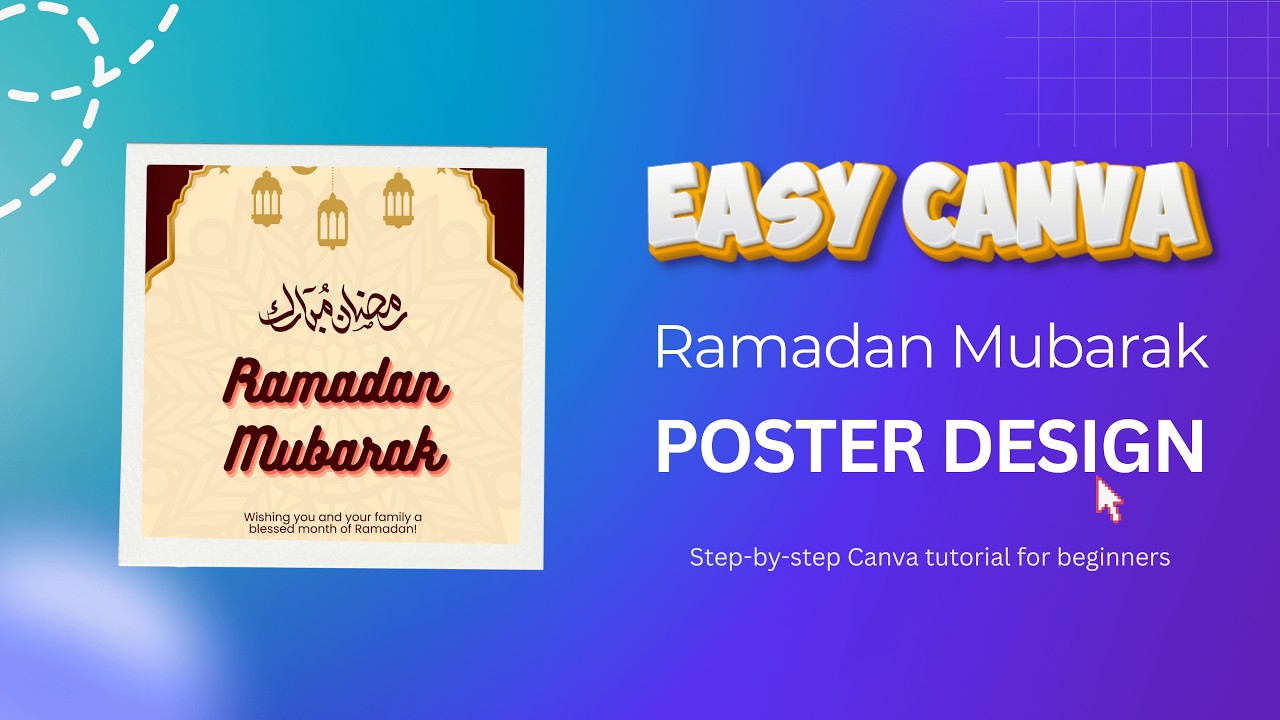 Ramadan Poster Design in Canva 🌙✨ | FREE Tutorial in Urdu/Hindi