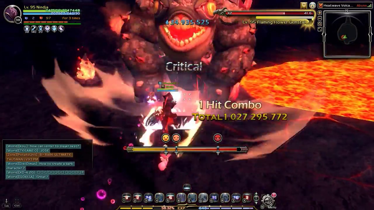 Dragon Nest lv95 Barbarian solo HeatWave Volcano Nest HardCore