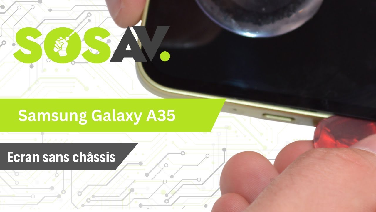 Tutoriel SOSav : Remplacement de l'écran sans châssis du Samsung Galaxy A35