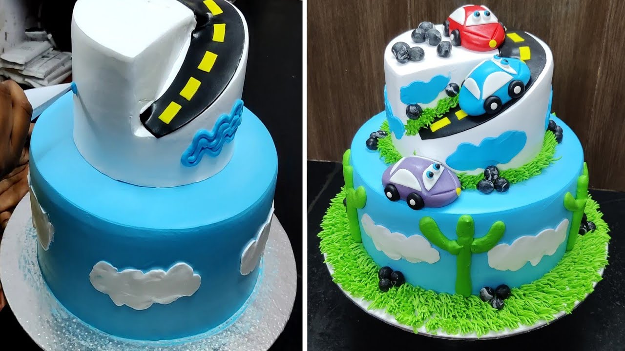 Two Step Cake | Car Cake Design | New Two Step Cake Design