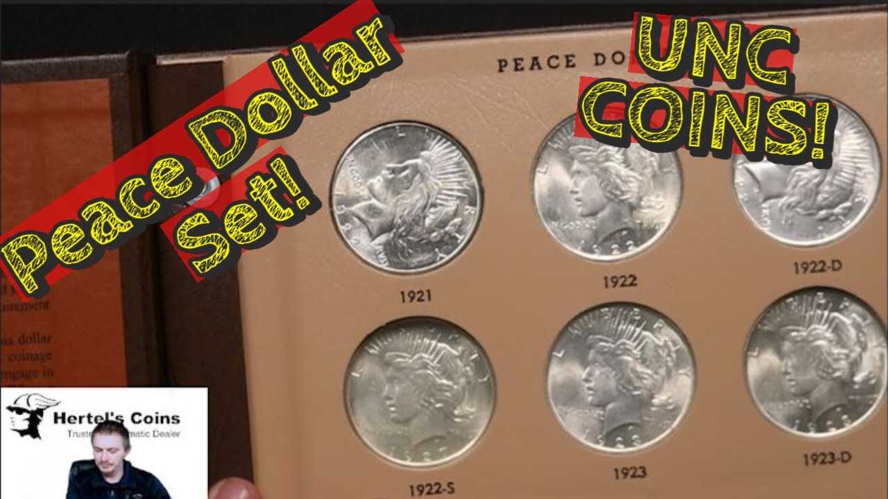HIGH END PEACE Silver Dollar Coin Set. Uncirculated Peace Dollars