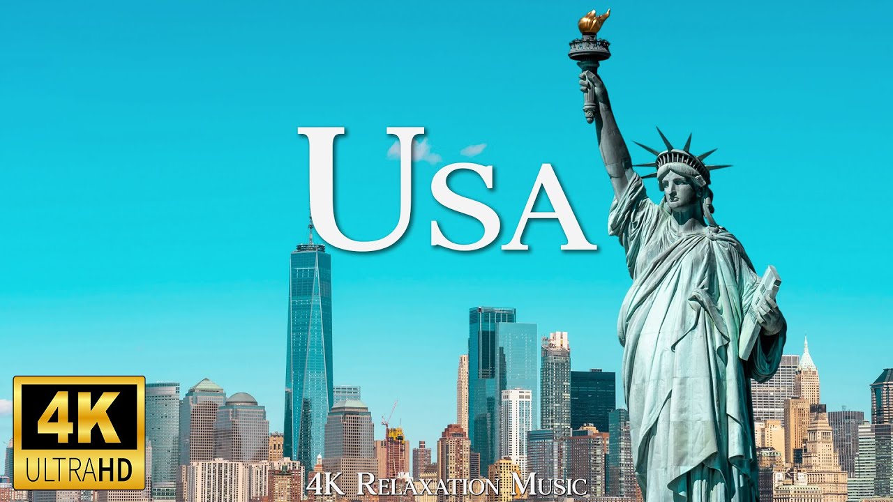 United States 4K - Amazing Beautiful Nature Scenery with Piano Relaxing Music - Relaxation Film 4K