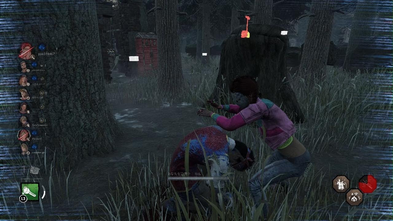 【Dead by Daylight】序盤のチェイスは、順調だったがまさかの仲間のスキチェでいきなりピンチになるなんて😭