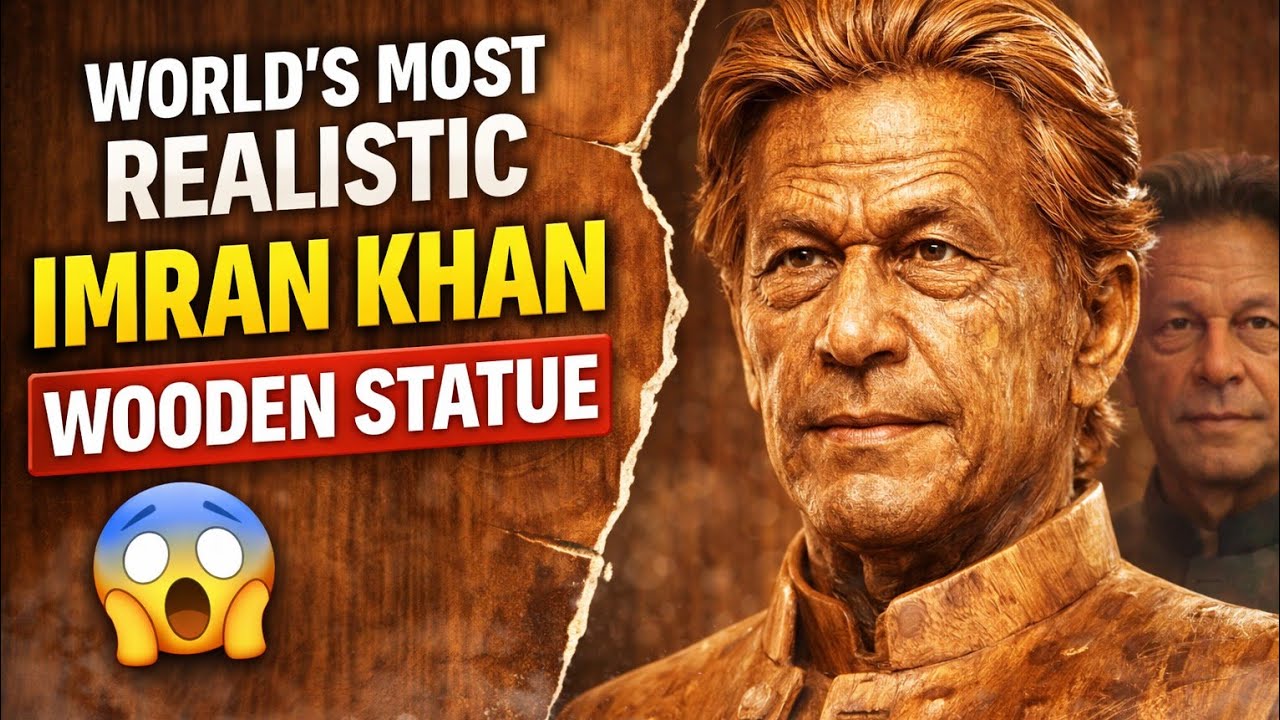 World&rsquo;s Most Realistic Imran Khan Wooden Statue 😍 | Viral Video#ai #woodcarving#pti  #imrankhan
