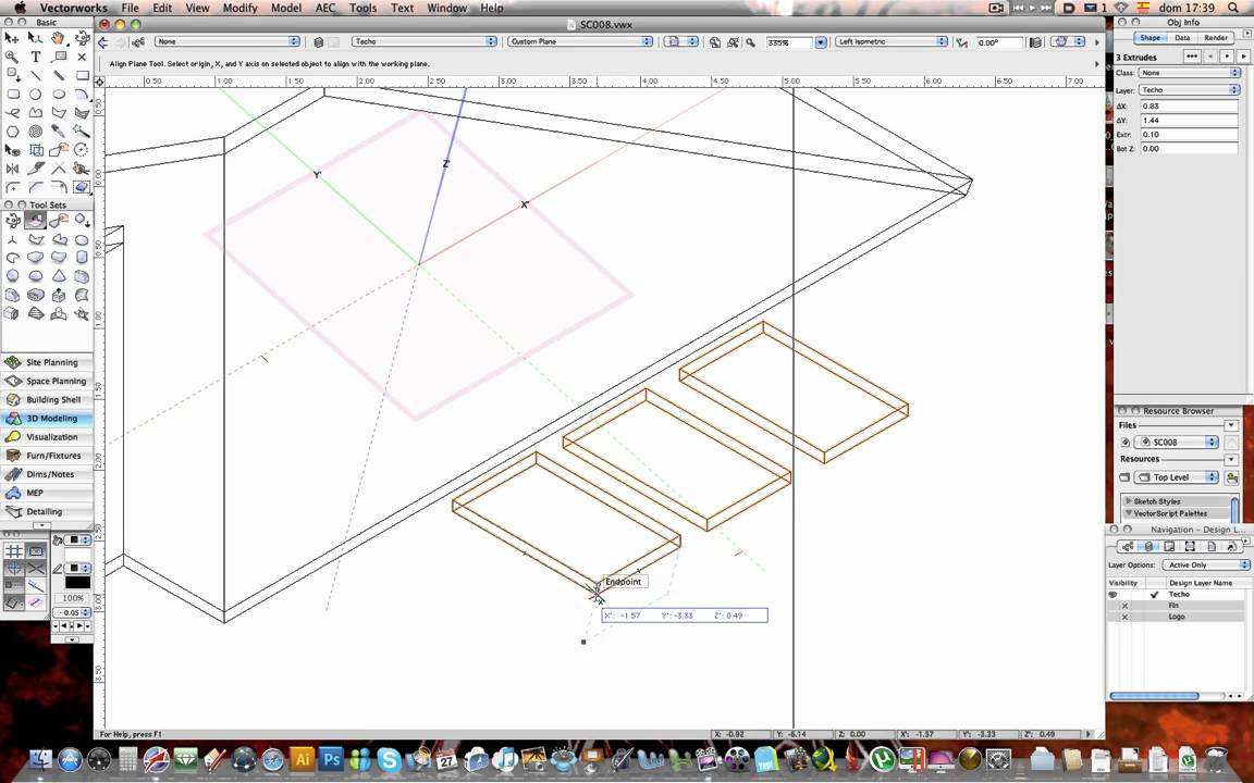 RV - 008 - Usando Working Planes en Vectorworks