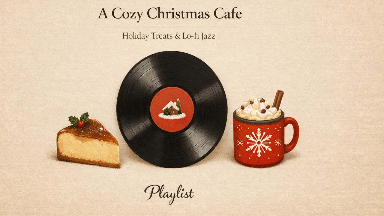 𝐏𝐥𝐚𝐲𝐥𝐢𝐬𝐭 🎧 A Cozy Christmas Cafe Ambience 🎄📚☕ | Relaxing Lo-fi Jazz for Studying & Focus