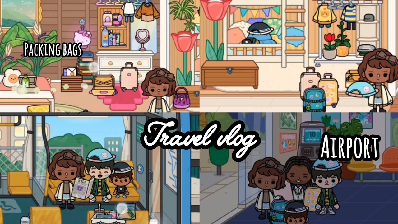 Travel vlog ✈️#tocaboca #viralvideo 