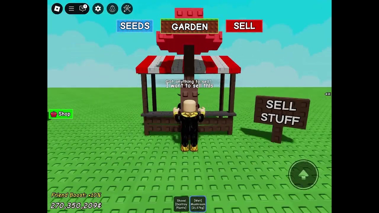 Playing with my brother in Grow a garden (ft. @FigureComixOfficial )