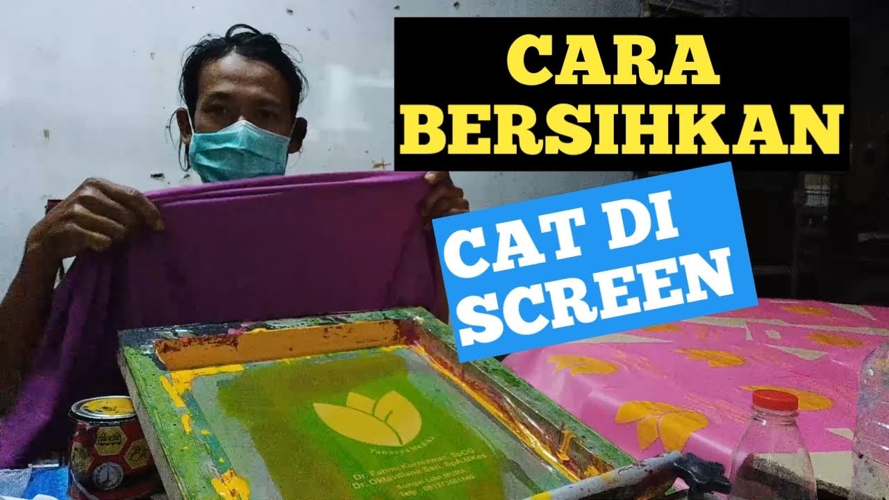 membersihkan screen sablon