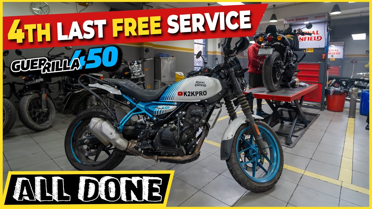 4th Last Free Service || Guerrilla 450 || K2K Pro #royalenfield #guerrilla450 #bikeservice