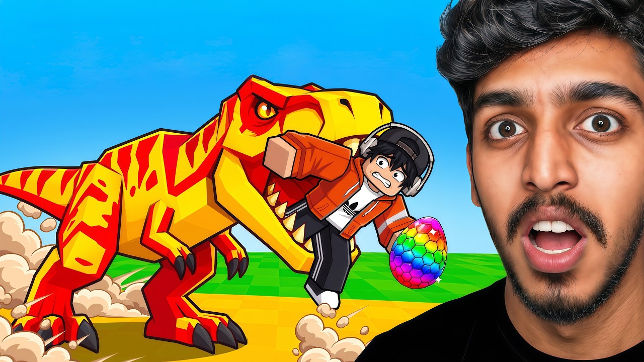 GT Stealing Rare $100000 Egg from T-REX in Roblox..