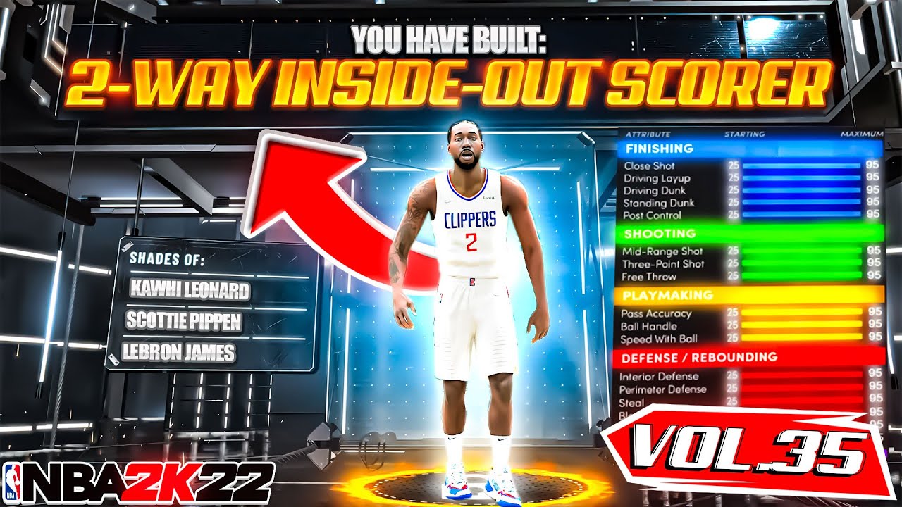 BEST 2 WAY INSIDE OUT SCORER BUILD ON NBA 2K22! RARE BUILD SERIES VOL. 35