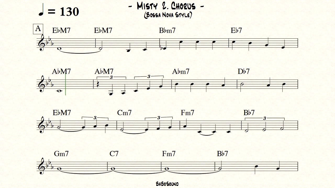 Misty (Bossa Nova Style) Backing Track