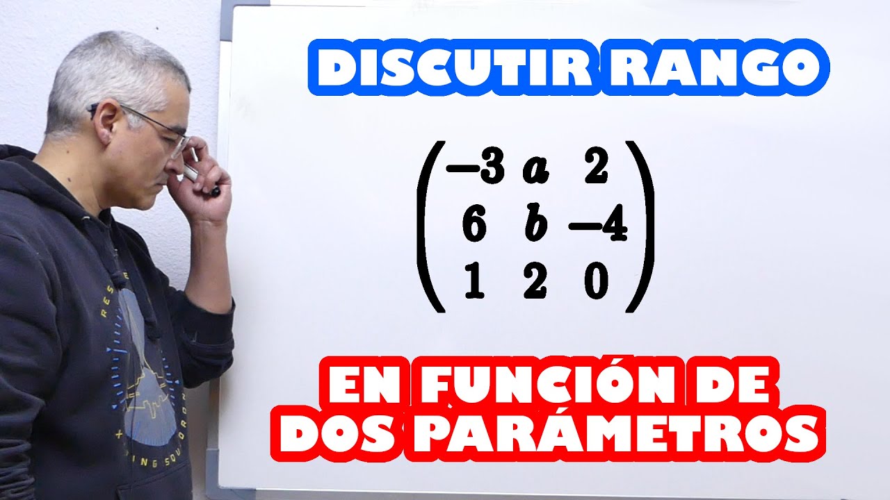 Discutir Rango en función de dos parámetros. Por Gauss.