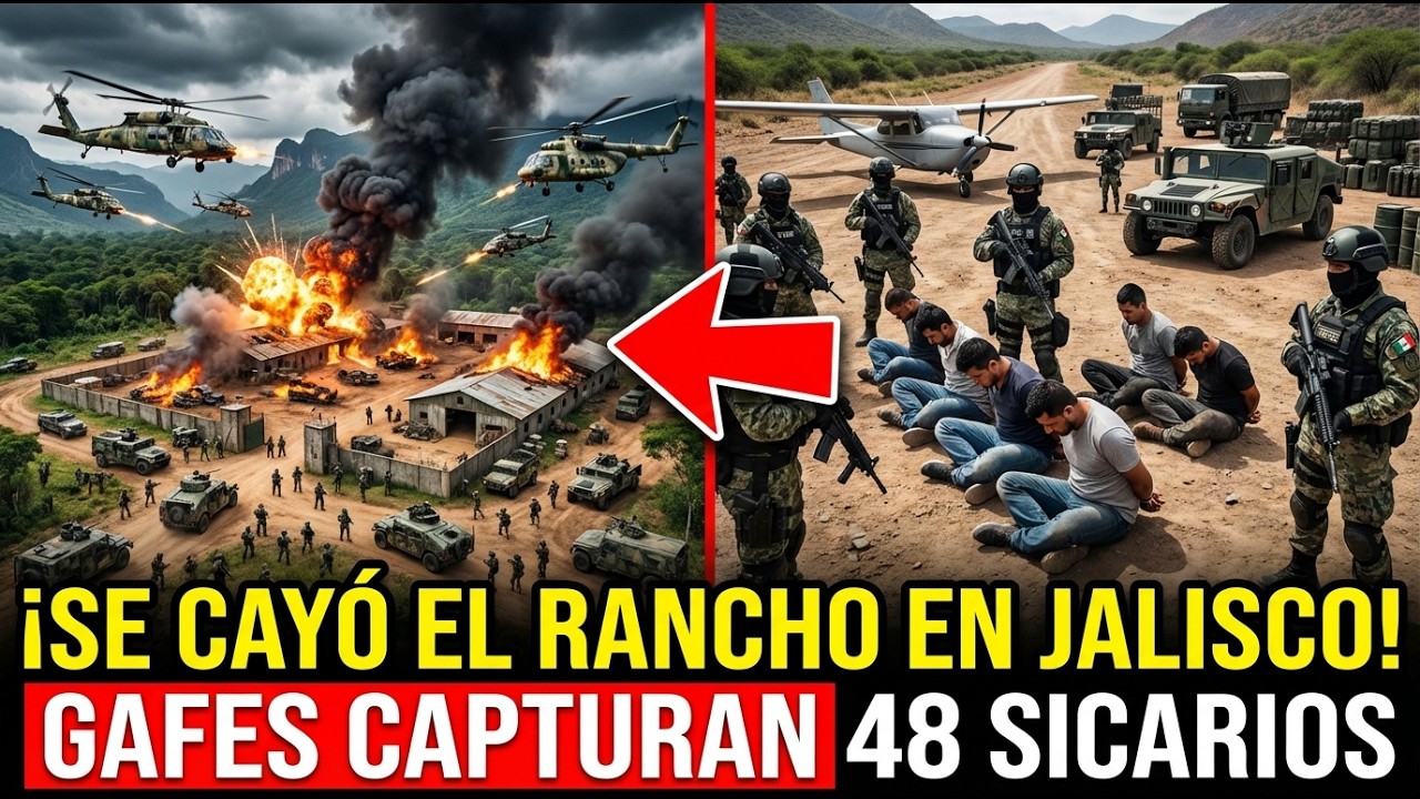 ¡Cae Rancho en Jalisco! GAFES Descubren Pista Clandestina y Capturan a 48 Sicarios