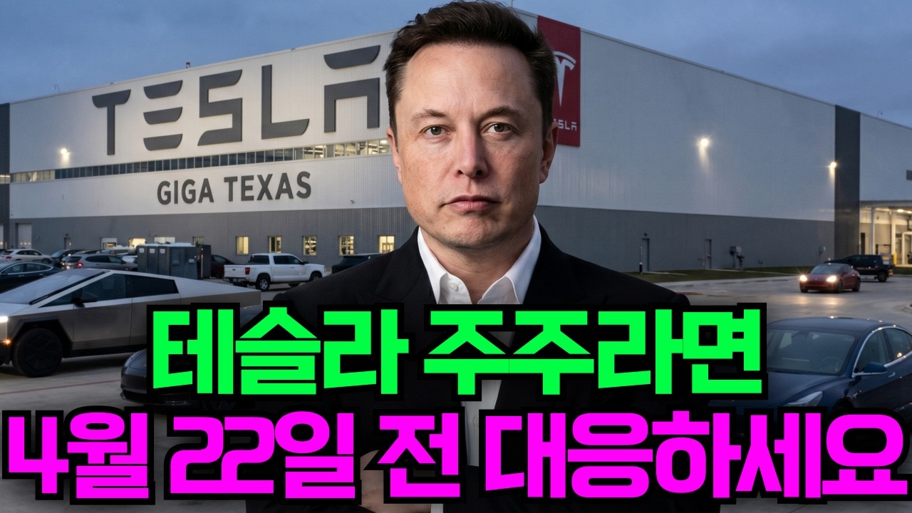 테슬라 주주라면 4월 22일 전 무조건 보시고 대응하세요