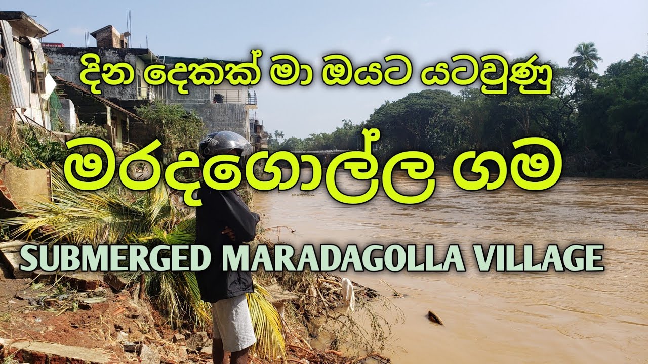 මා ඔයේ වතුරට දින දෙකක් යටවුණු මරදගොල්ල ගම 👉