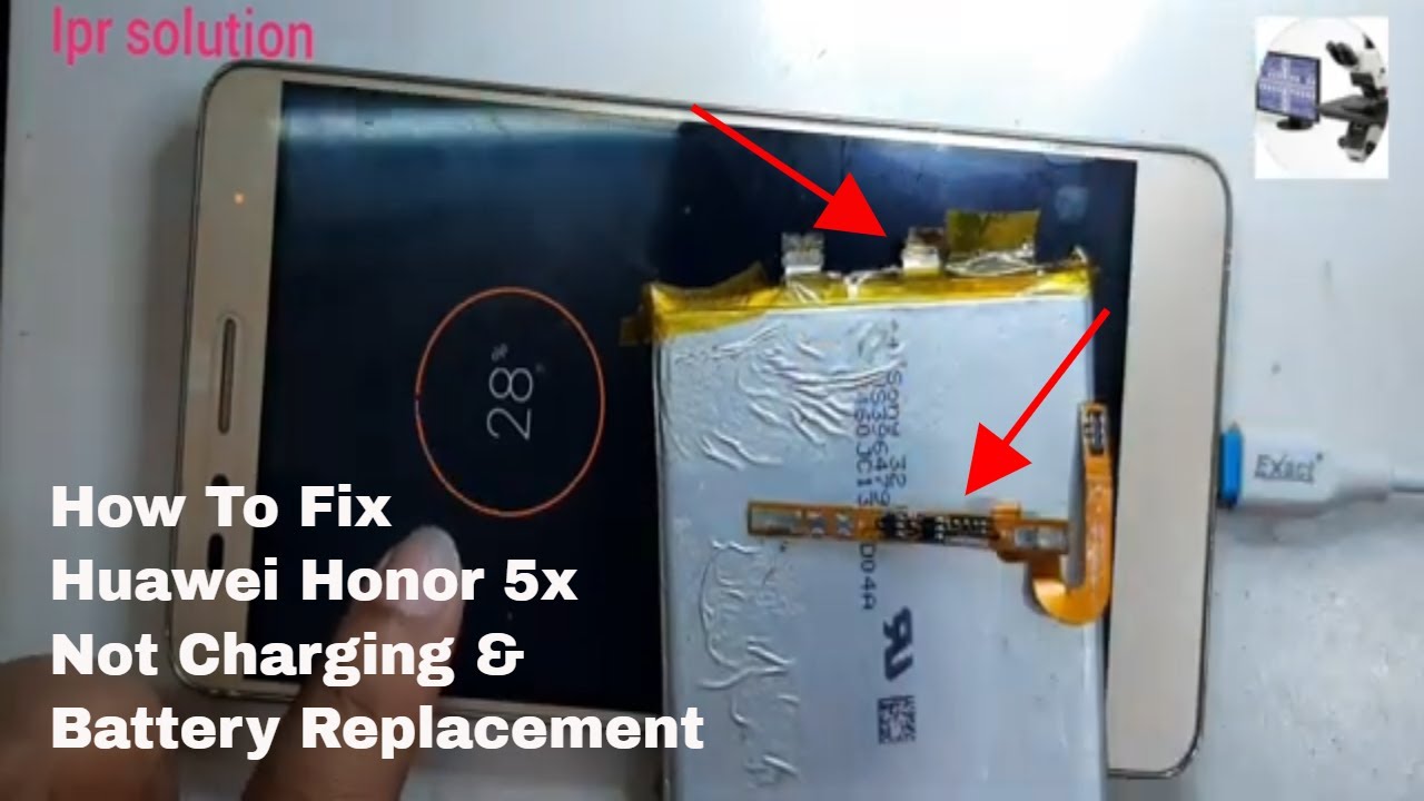 How To Fix Huawei Honor 5x not Charging and battery Replacement