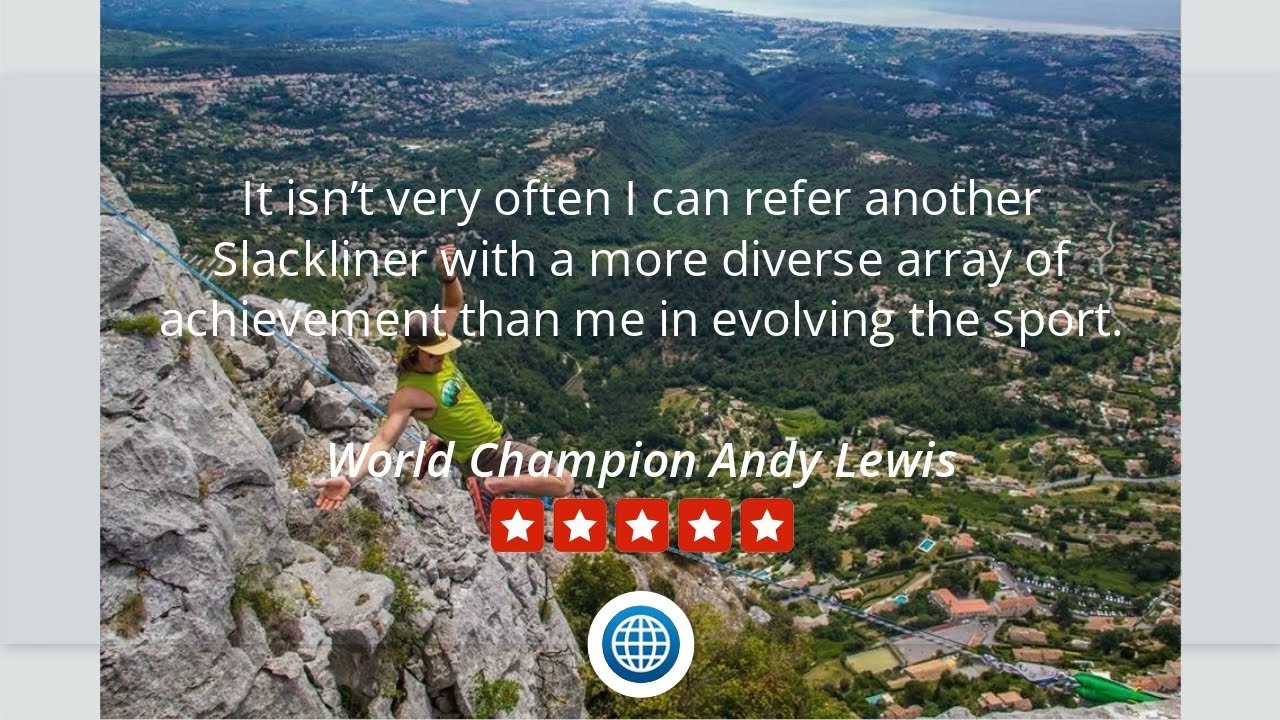 Mickey Wilson Pro Slackliner Golden INCREDIBLE 5 Star Review by World Champion Andy Lewis